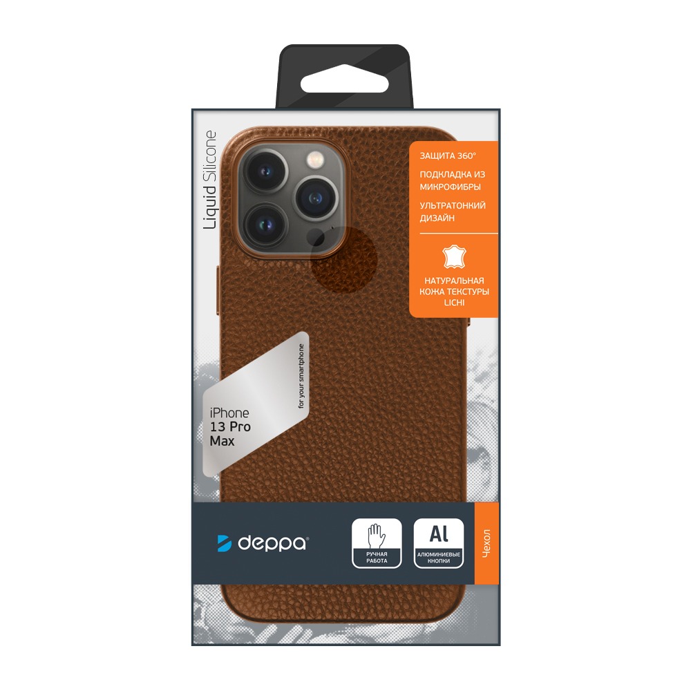 ����� Leather Case ��� Apple iPhone 13 Pro Max, ������, Deppa